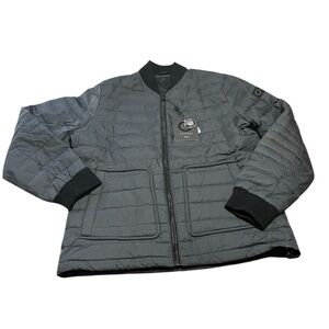 NEW Orobos Mens GRAY/CHARCOAL Down Bomber Jacket MSRP$316 Large COAT